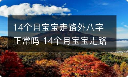 14个月宝宝走路外八字正常吗 14个月宝宝走路外八字正常吗图片